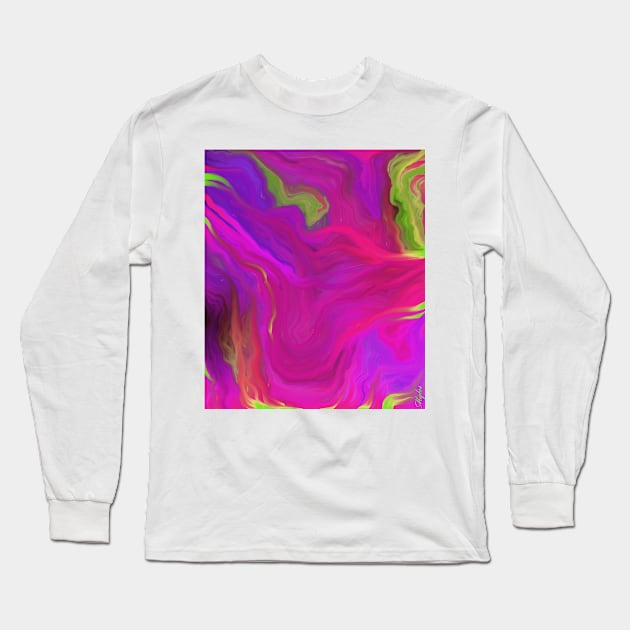 AGATE INTERPRETED:  PINK LAVA BEDS Long Sleeve T-Shirt by Overthetopsm